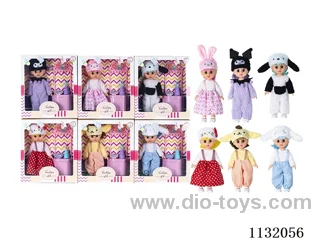 10" Full Body Vinyl 3D Eye Doll with Accessories and Music
