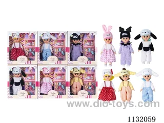 10" Full Body Vinyl 3D Eye Doll with Accessories and Music