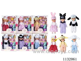 10" Full Body Vinyl 3D Eye Doll with Accessories and Music