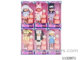 8" Solid doll with accessories