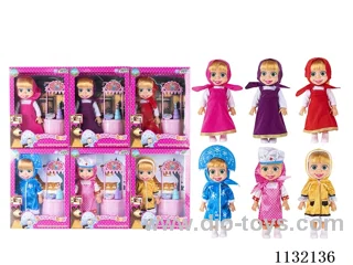 10" Empty Masha Bear doll with Martha's Theme song music and accessories