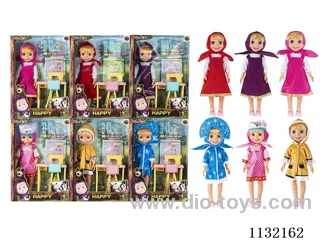 14" Vinyl Hands 3D Eyes Masha Bear Doll with Martha's Theme Song Music with Accessories