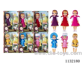 14" Empty Masha Bear doll with Martha's theme song music with accessories