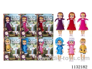 14" Empty Masha Bear doll with Martha's theme song music with accessories
