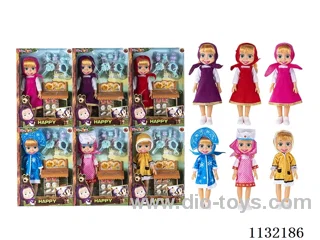 14" Empty Masha Bear doll with Martha's theme song music with accessories