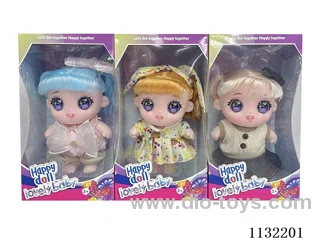 10 inch full body vinyl 3D eye cotton doll