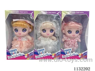 10 inch full-body vinyl 3D cotton doll with eyes