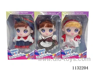 10 inch full-body vinyl 3D cotton doll with eyes