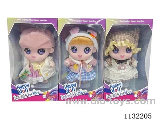 10 inch full body vinyl 3D eyes cotton doll