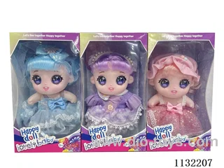 10 inch full-body vinyl 3D cotton doll with eyes