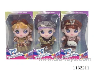 10 inch full-body vinyl 3D cotton doll with eyes