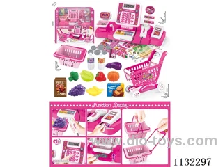 Trolley cash register fruit set with calculator / sound / 2*AA batteries not included
