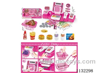 Cash register burger set with calculator / sound / 2*AA batteries not included