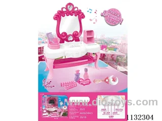 Dresser with accessories with light music/2*AA batteries not included