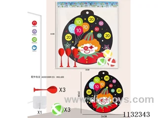 36CM Sticky ball target+3 balls+3 darts