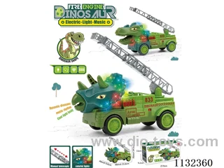 B/O sound and light dinosaur fire truck