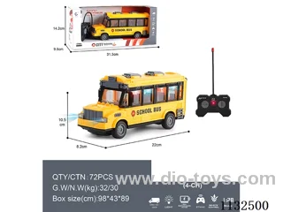 1:28 27MHz 4ch rc School Bus with Lights (Battery not included)