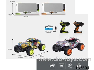 1:16 2.4G 6ch rc high speed car, fast and slow gear switching, one touch demo, rc with sleep function (battery included)