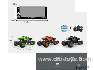 1:16 27MHz 5ch rc 6 wheel 4WD with light (battery included)