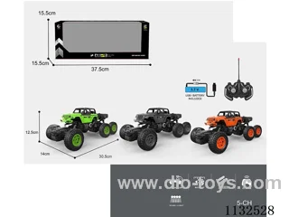 1:16 27MHz 5ch rc 6 wheel 4WD with light (battery included)