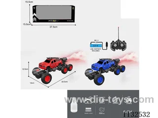 1:16 27MHz 6ch rc 6 wheel 4WD with light/spray function with water bottle (battery included)