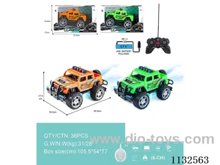 1:14 27MHz 6ch rc car with light/spray function with water bottle (battery included)