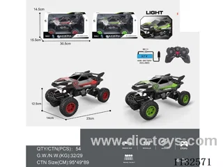 1:16 27MHz 4ch rc 4 wheel racing car with lights (battery included)