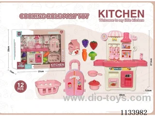 Kitchenware Set + Trolley Fridge + Basket
