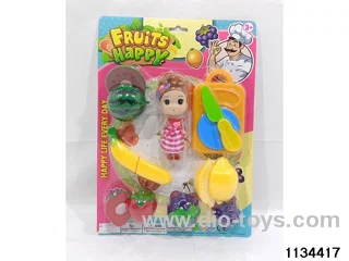 Simulation Fruit Slice and Dice with Doll 8pcs