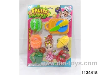 Simulated Vegetable Cutting with Doll 8pcs