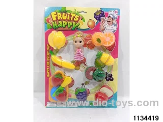 Simulation Fruit Slice and Dice with Doll 11pcs