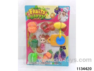 Simulated Vegetable Cutting with Doll 10pcs