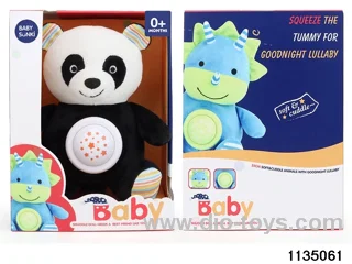 Plush panda with sound and light