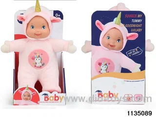 Plush sound and light unicorn doll