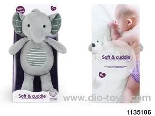 Plush sound and light elephant with hammock