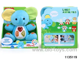 Plush elephant with lights and music