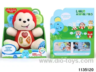 Plush monkey with lights and music