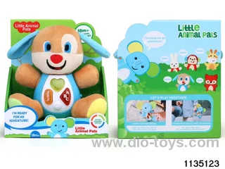 Plush puppy with lights and music