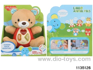 Plush bear with light and music