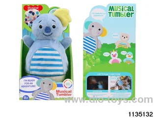 Plush koala tumbler with lights and music