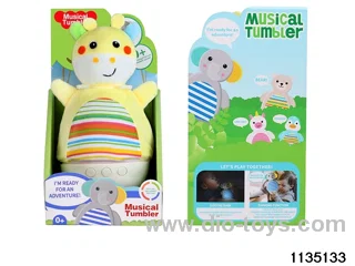 Plush Giraffe Tumbler with Lights and Music