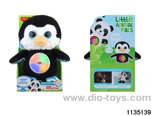 Plush penguin with lights and music