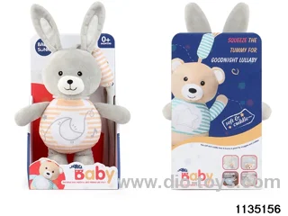 Plush Bunny with Lights Music with Wind Chime