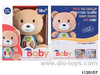 Plush bear with light and music