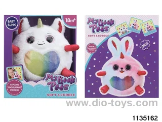 Plush sound and light unicorn with recording function