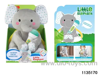 Plush Elephant Backpack with Lights