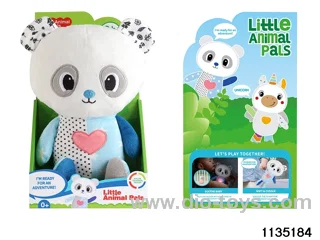 Plush panda with lights and music
