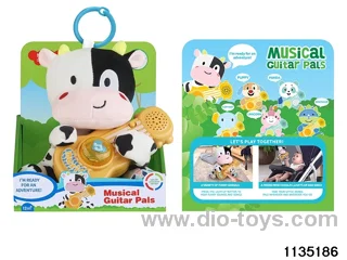 Plush Cow Guitar with Lights Music