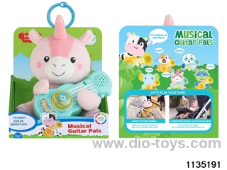 Plush Unicorn Guitar with Lights Music