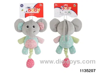 Plush Elephant with Pull Cord Music Box